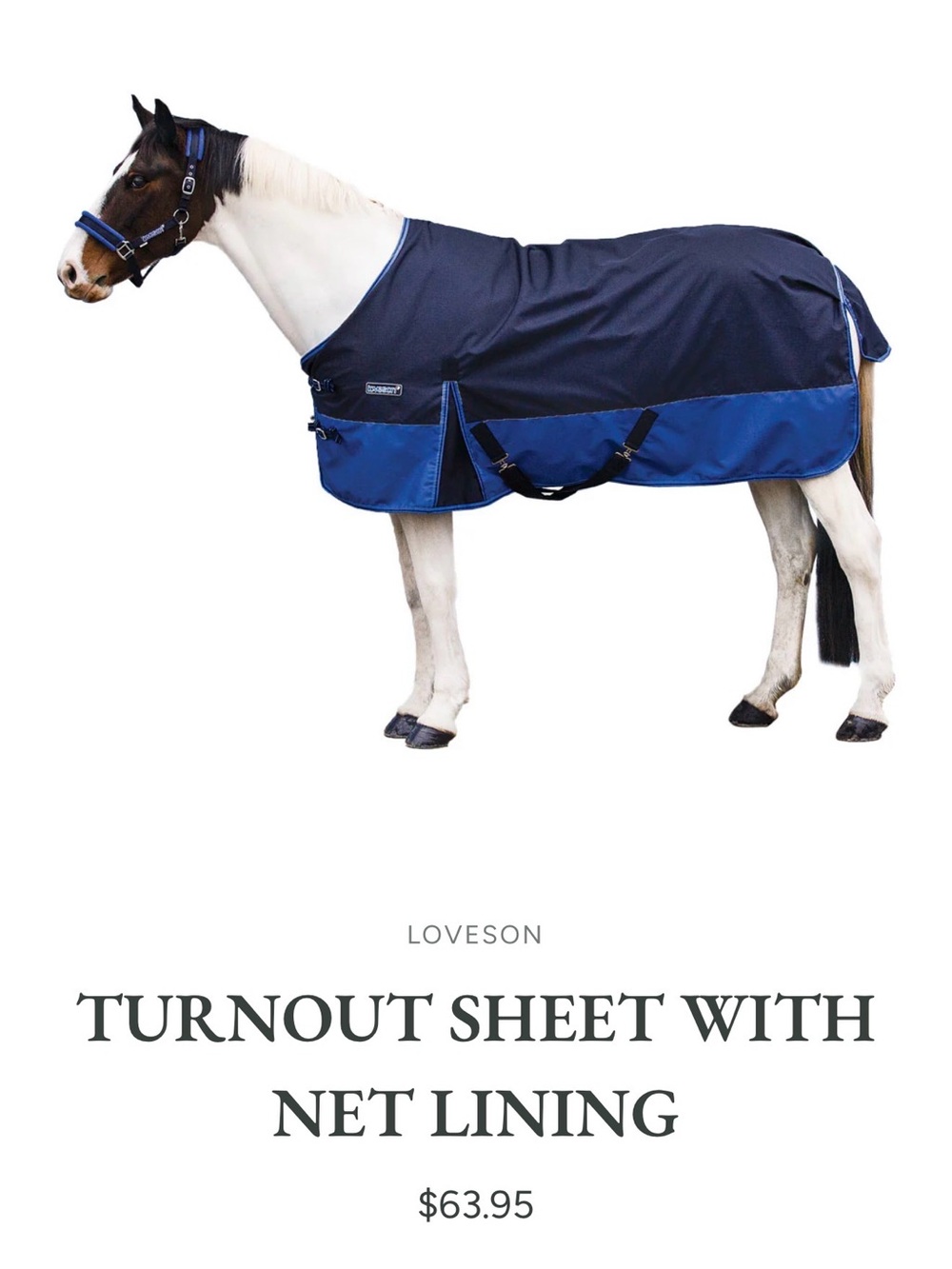Loveson Turnout Sheet, Pony 63
